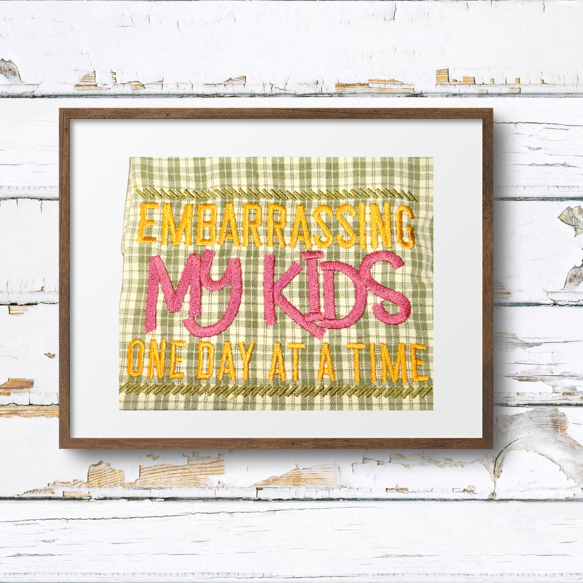 Embarrassing Your Kids | Embroidered Kitchen Towel