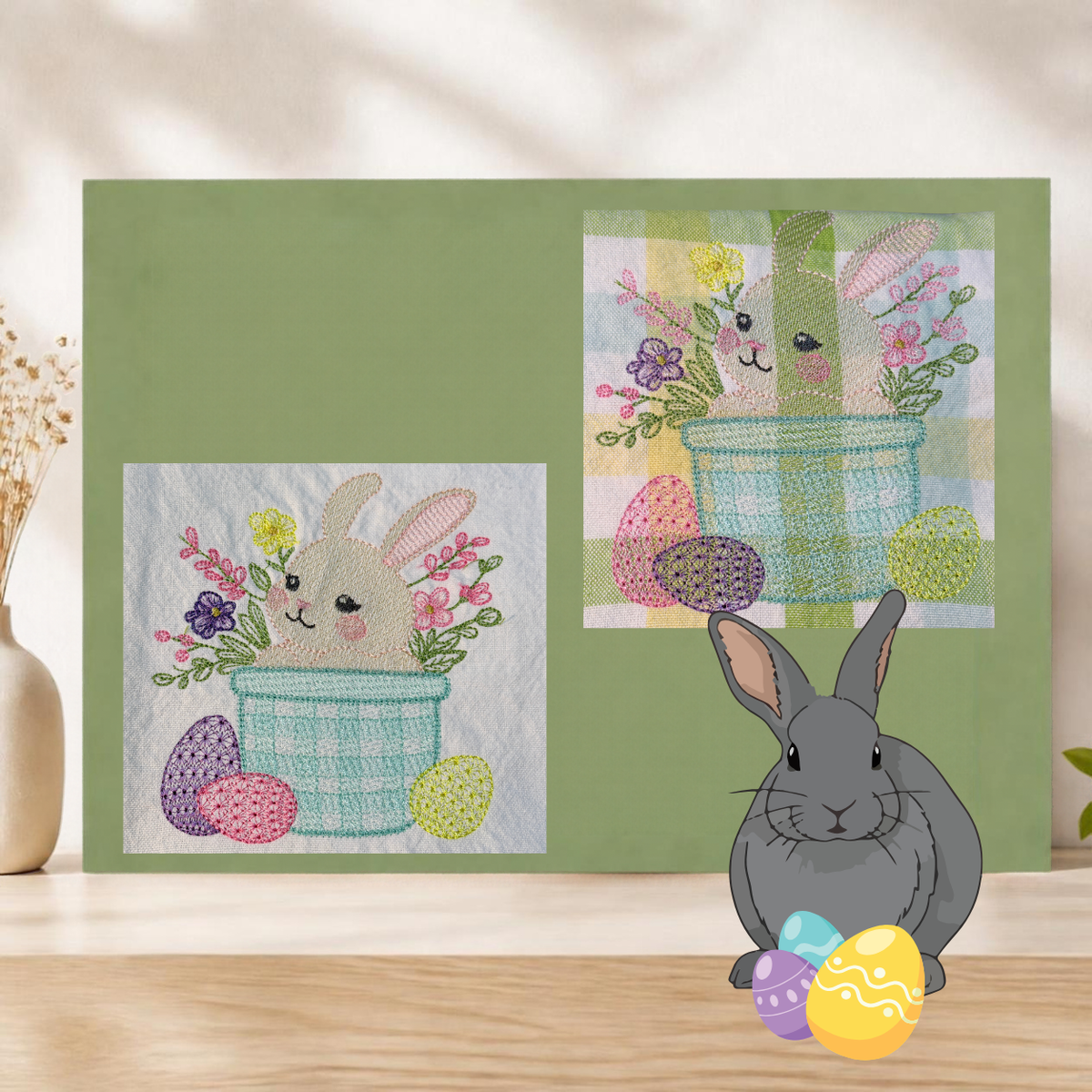 Easter Kitchen Towels | Embroidered Spring Designs