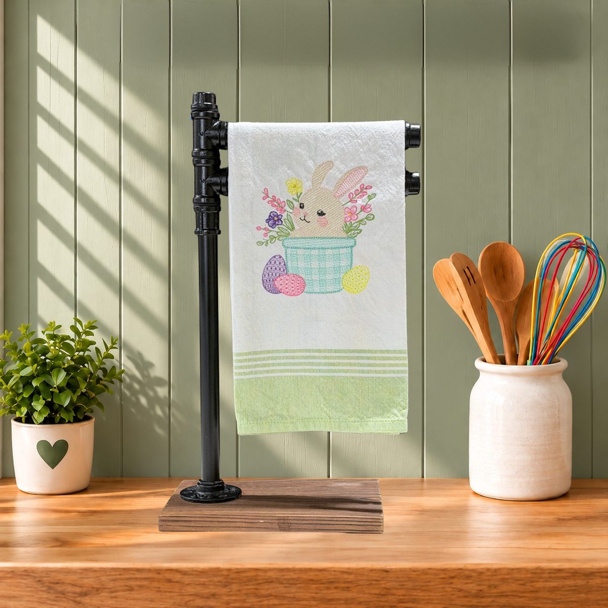 Easter Kitchen Towels | Embroidered Spring Designs