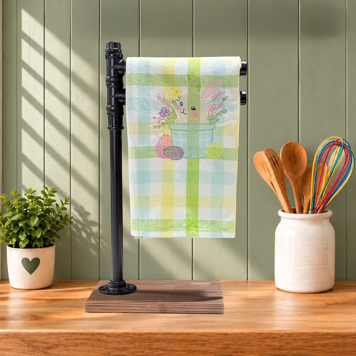 Easter Kitchen Towels | Embroidered Spring Designs