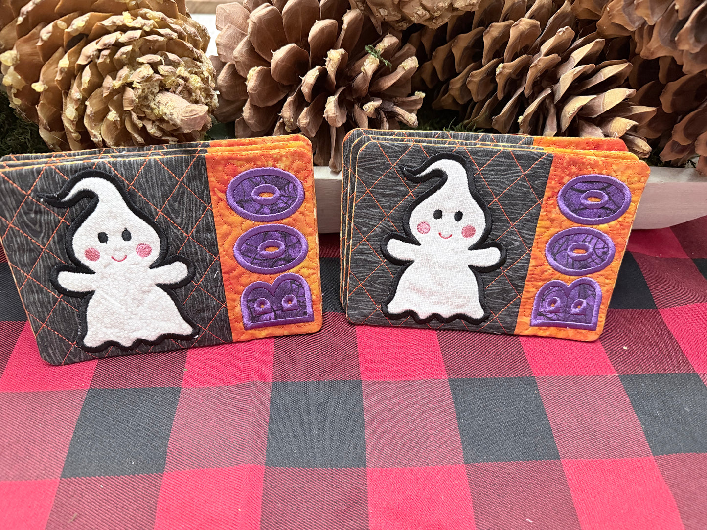 Halloween - Ghost Boo - Quilted Mug Rugs