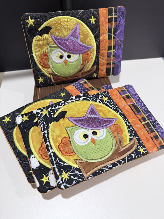 Halloween - Owl - Quilted Mug Rugs