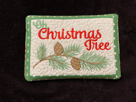 O' Christmas Tree - Christmas Quilted Mug Rug