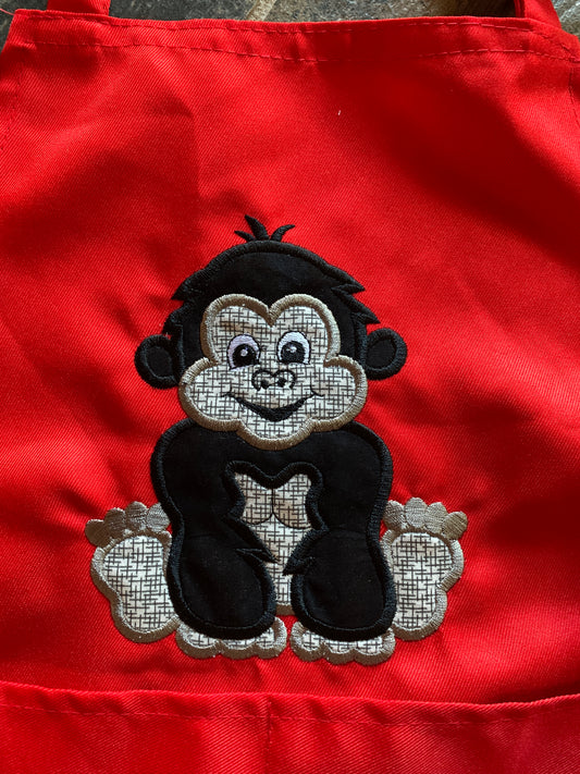 Cheeky Gorilla Apron - Applique