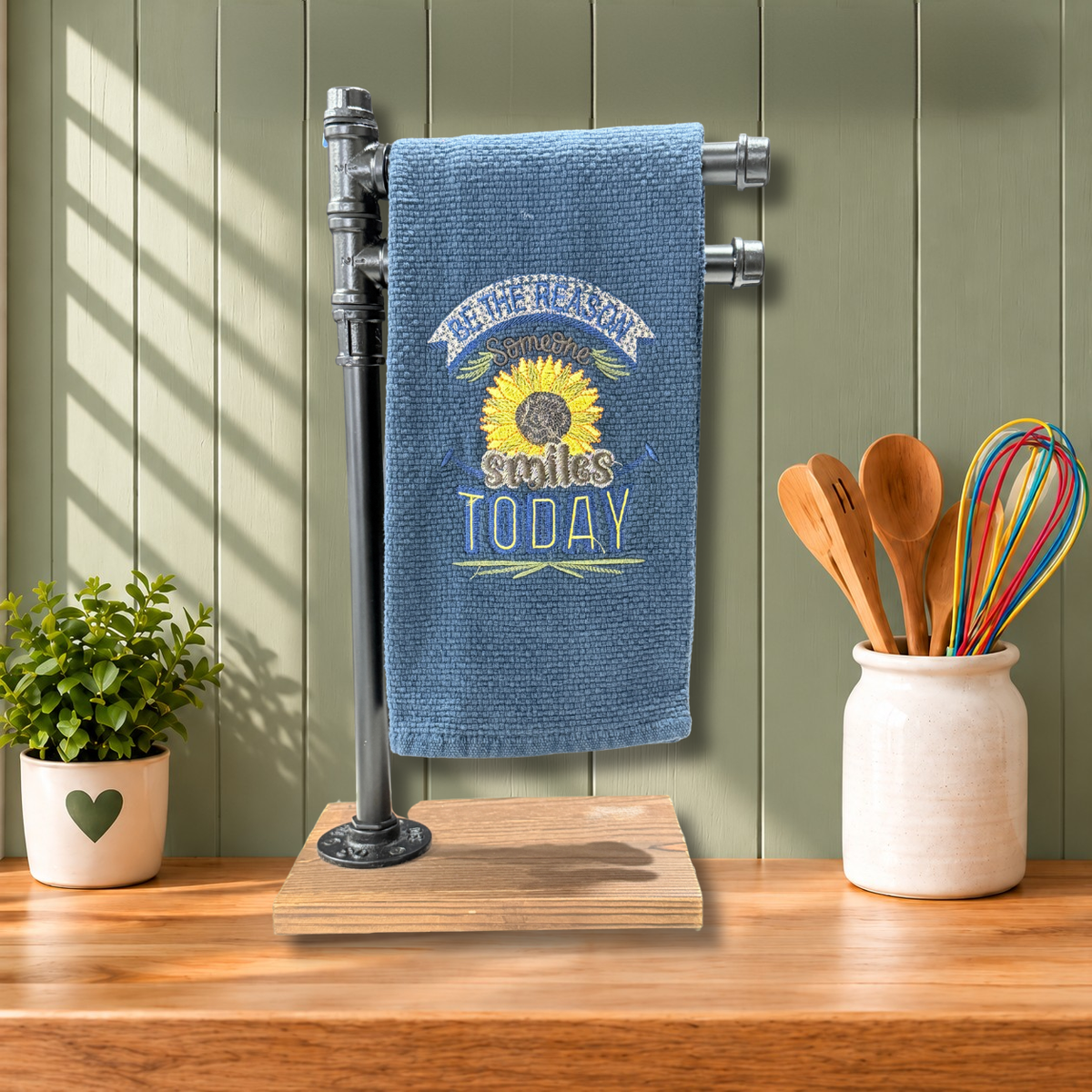 Inspirational Kitchen Towels | One-of-a-kind Embroidered Designs