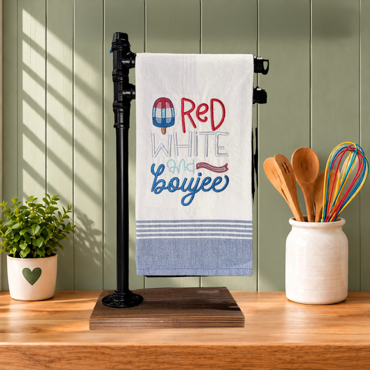 Patriotic Kitchen Towels | Fun Embroidered 4th of July Designs
