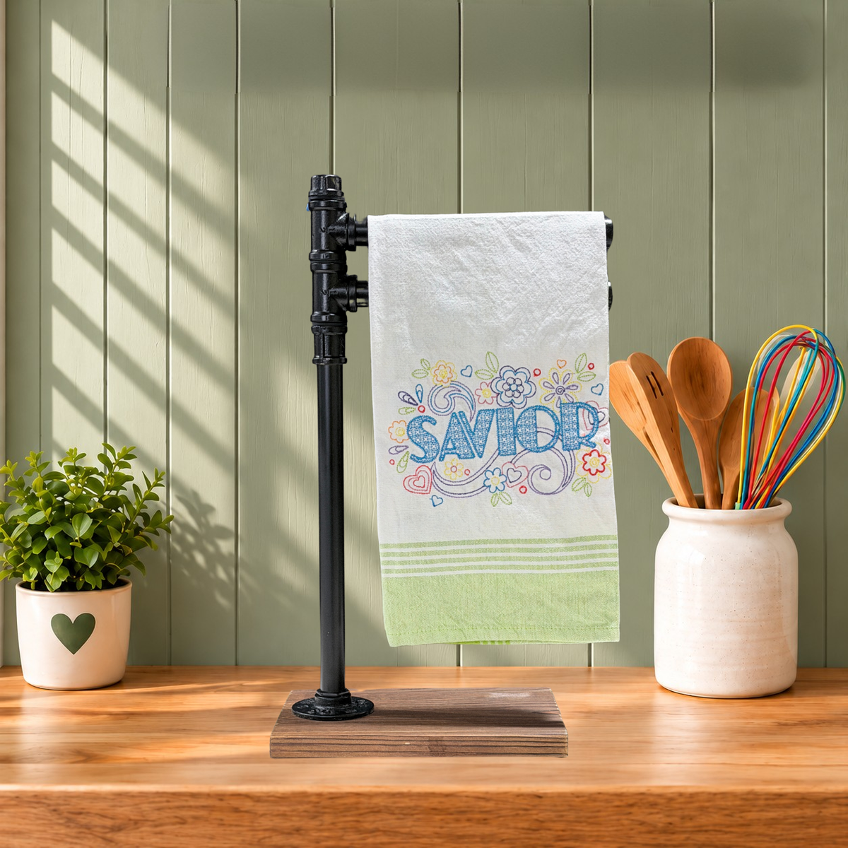 Easter Kitchen Towels | Embroidered Spring Designs